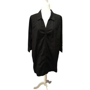 Old Navy Womens Black Button-Up Shirt Dress Size XL